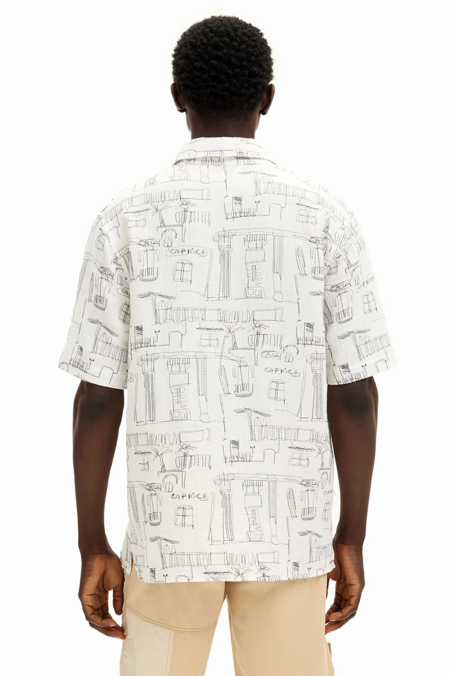 T-shirts|Camisas<Desigual Camisa com ilustrações de colunas