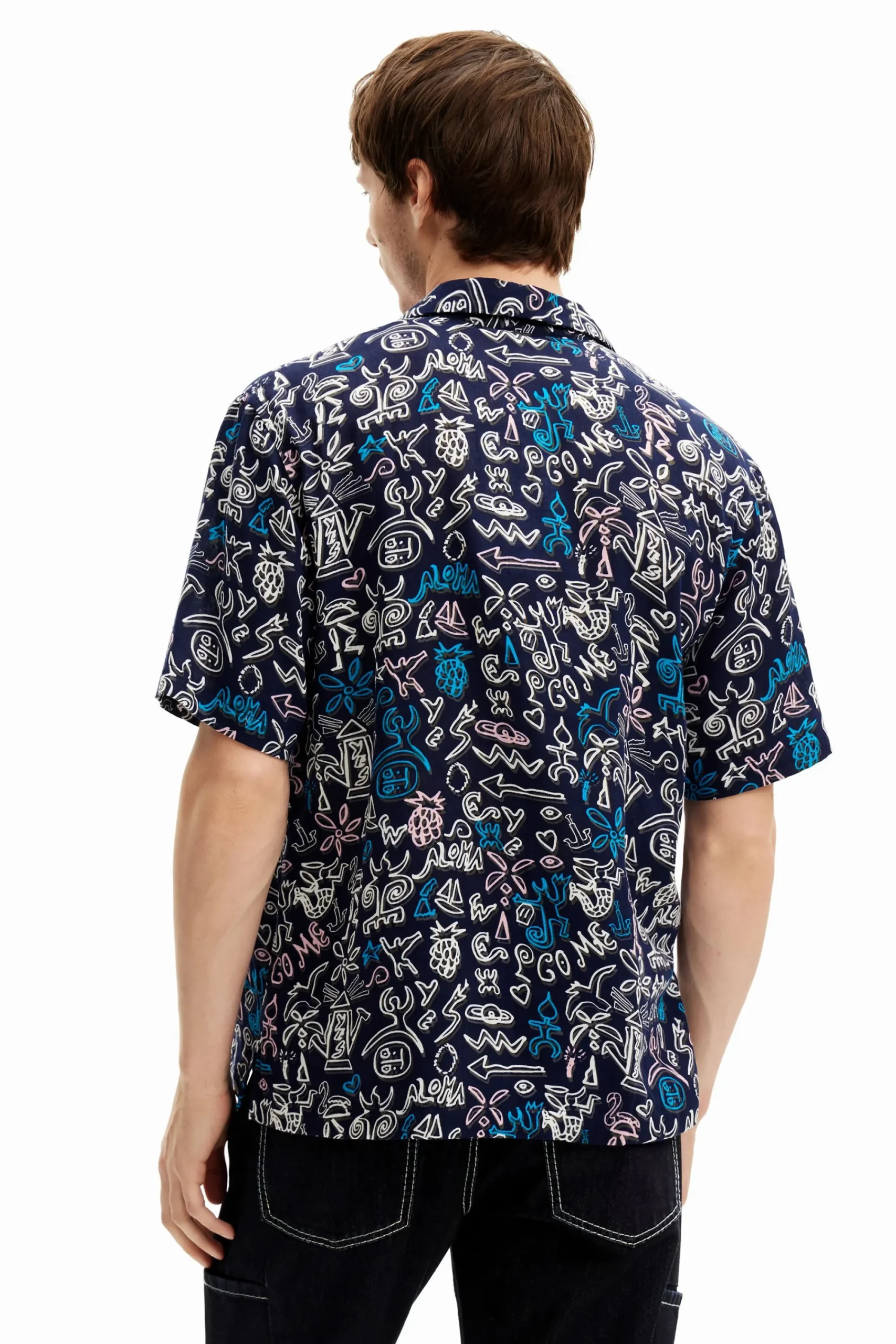 T-shirts|Camisas<Desigual Camisa com ilustrações em contraste