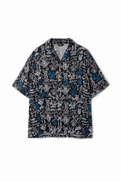 T-shirts|Camisas<Desigual Camisa com ilustrações em contraste
