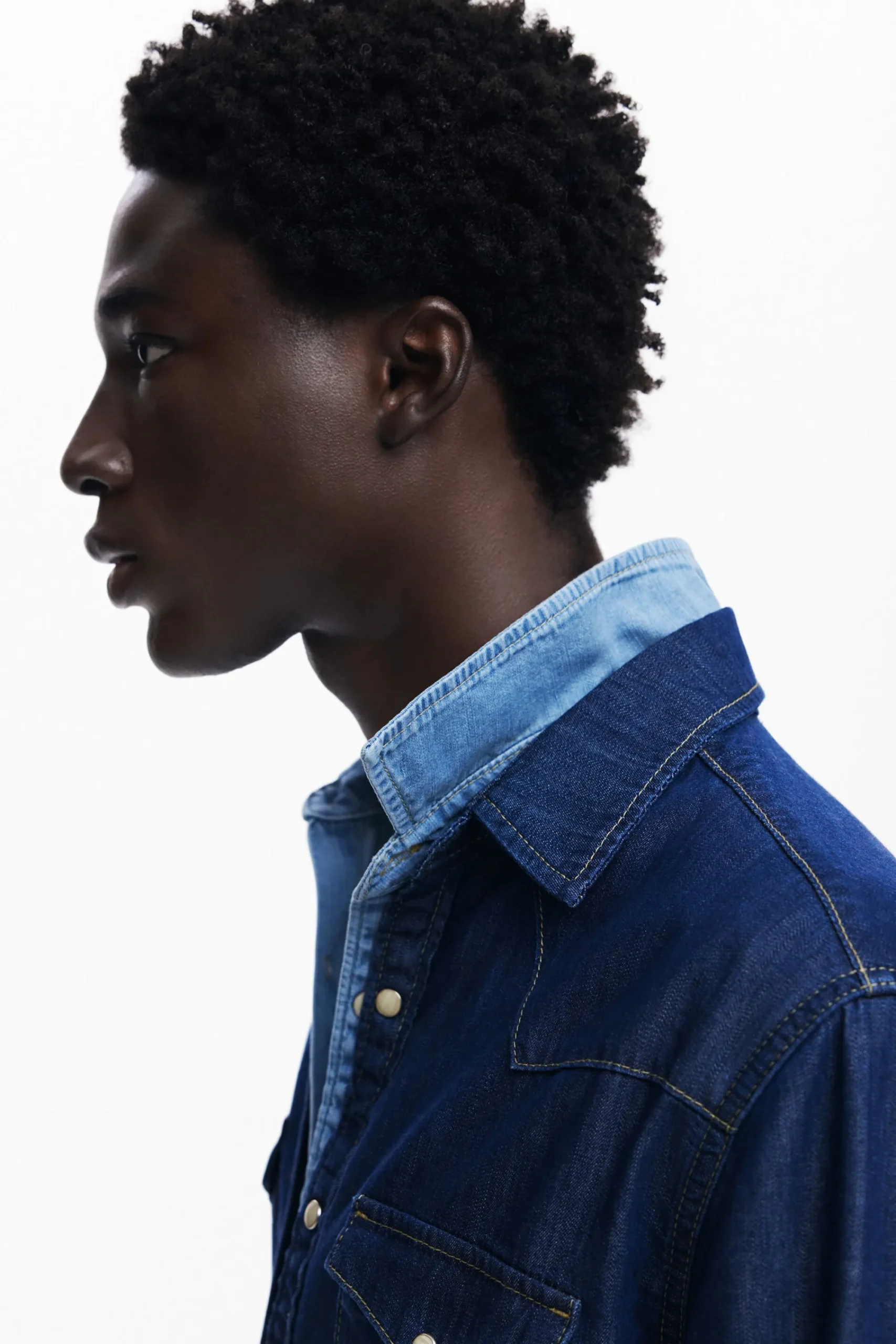 T-shirts|Camisas<Desigual Camisa de denim patchwork