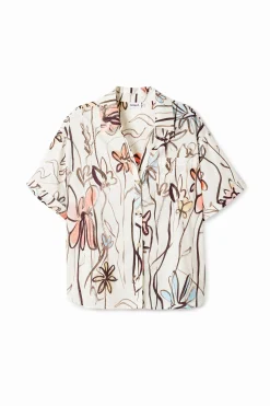 Camisas E Blusas<Desigual Camisa de flores ilustradas