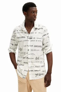 T-shirts|Camisas<Desigual Camisa de manga longa com lettering