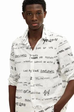 T-shirts|Camisas<Desigual Camisa de manga longa com lettering