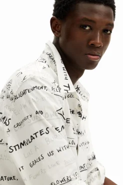 T-shirts|Camisas<Desigual Camisa de manga longa com lettering