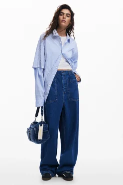 T-shirts|Camisas<Desigual Camisa de manga longa desconstruída