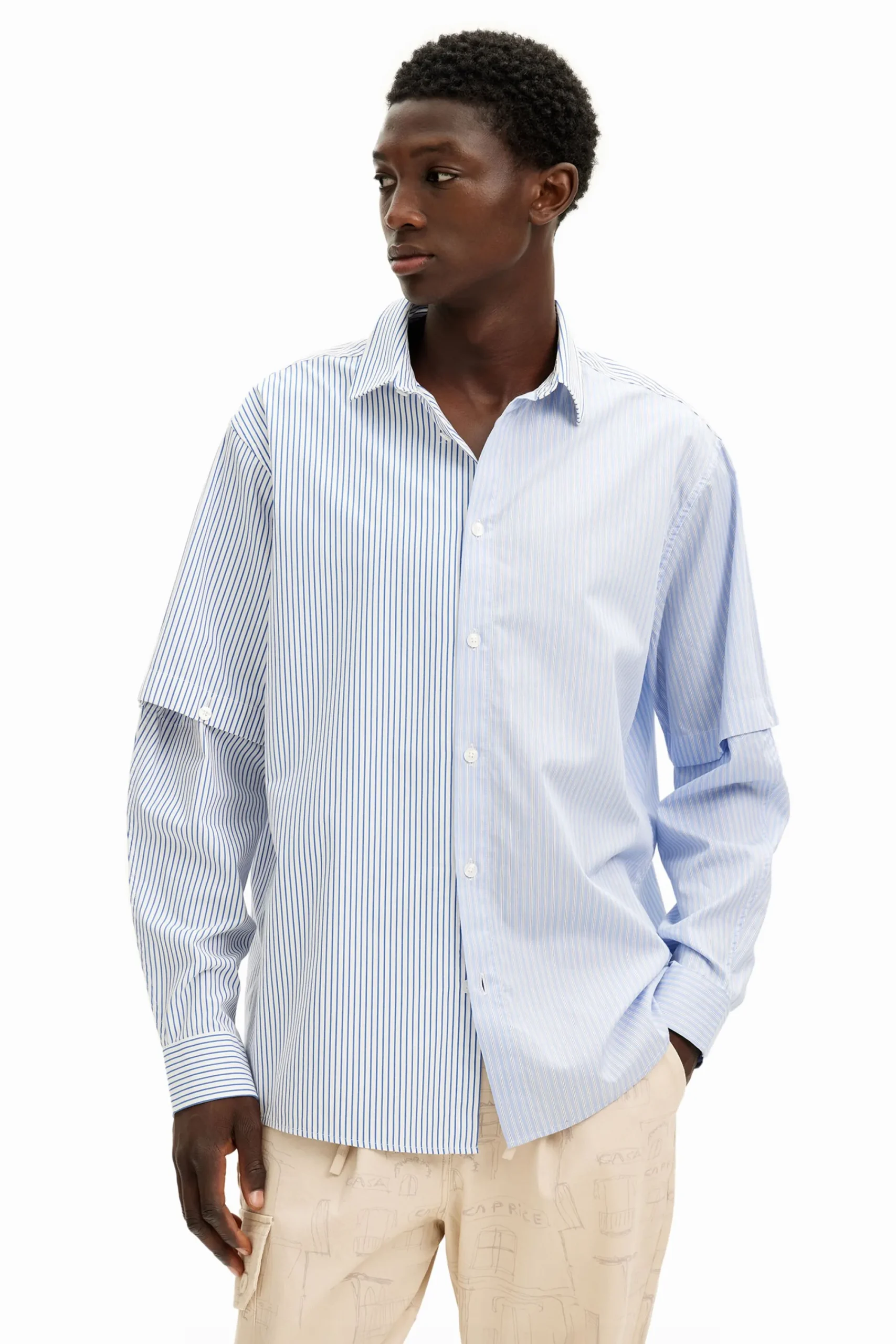 T-shirts|Camisas<Desigual Camisa de manga longa desconstruída