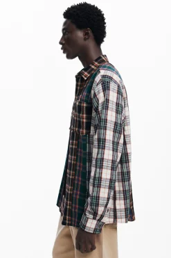 T-shirts|Camisas<Desigual Camisa de patchwork xadrez
