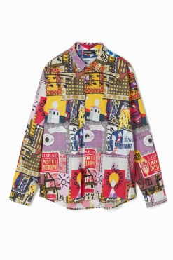 T-shirts|Camisas<Desigual Camisa de popelina patchwork