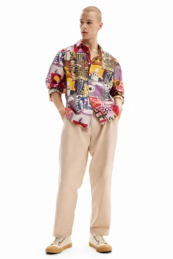 T-shirts|Camisas<Desigual Camisa de popelina patchwork