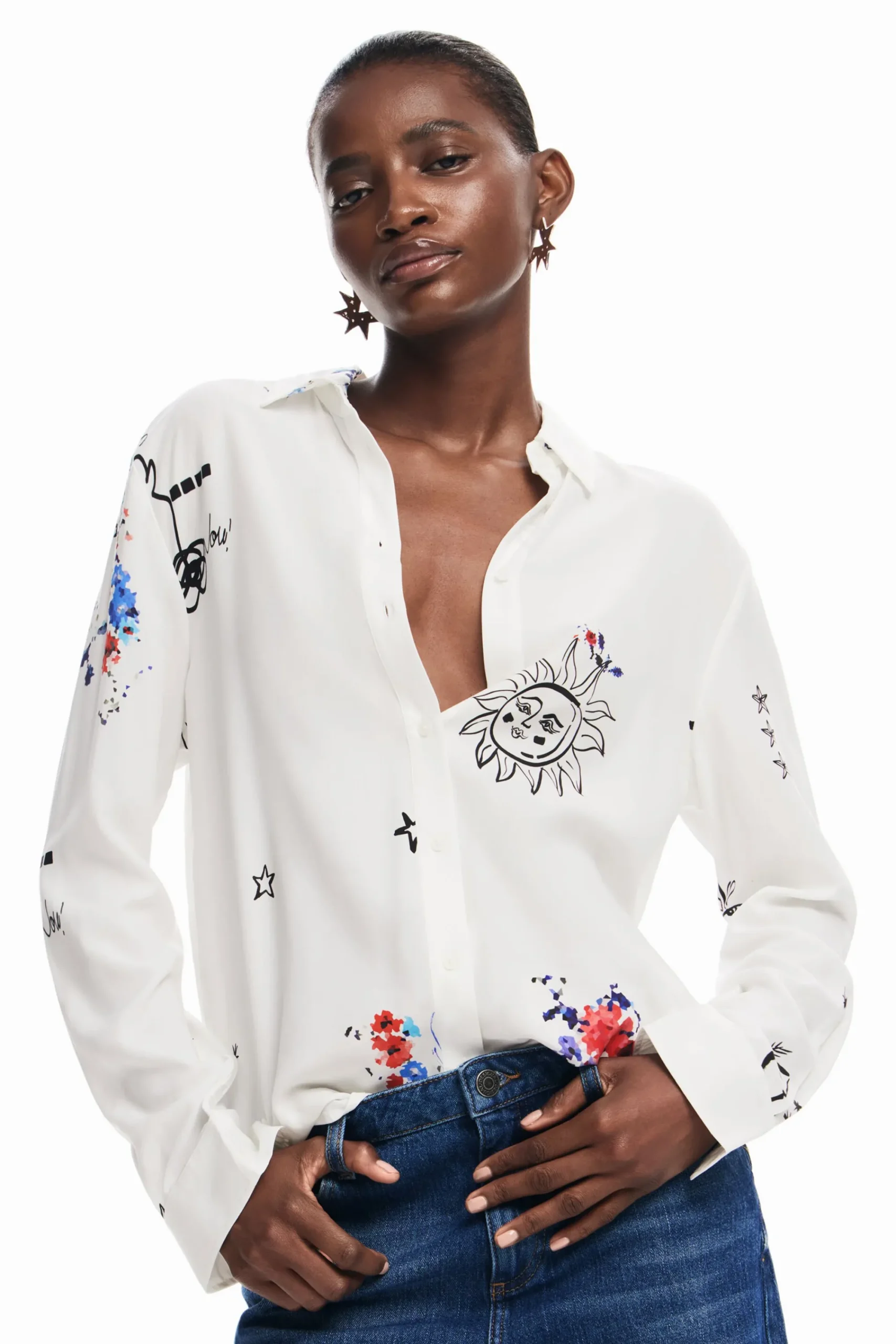 Camisas E Blusas<Desigual Camisa estampada