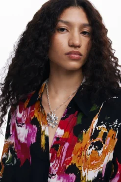 Camisas E Blusas<Desigual Camisa estampada com flores