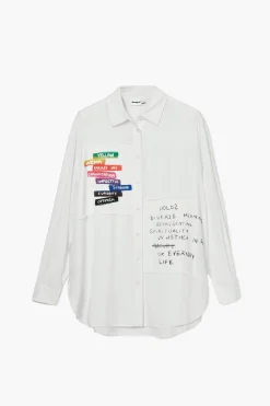 Camisas E Blusas<Desigual Camisa estampada com letras