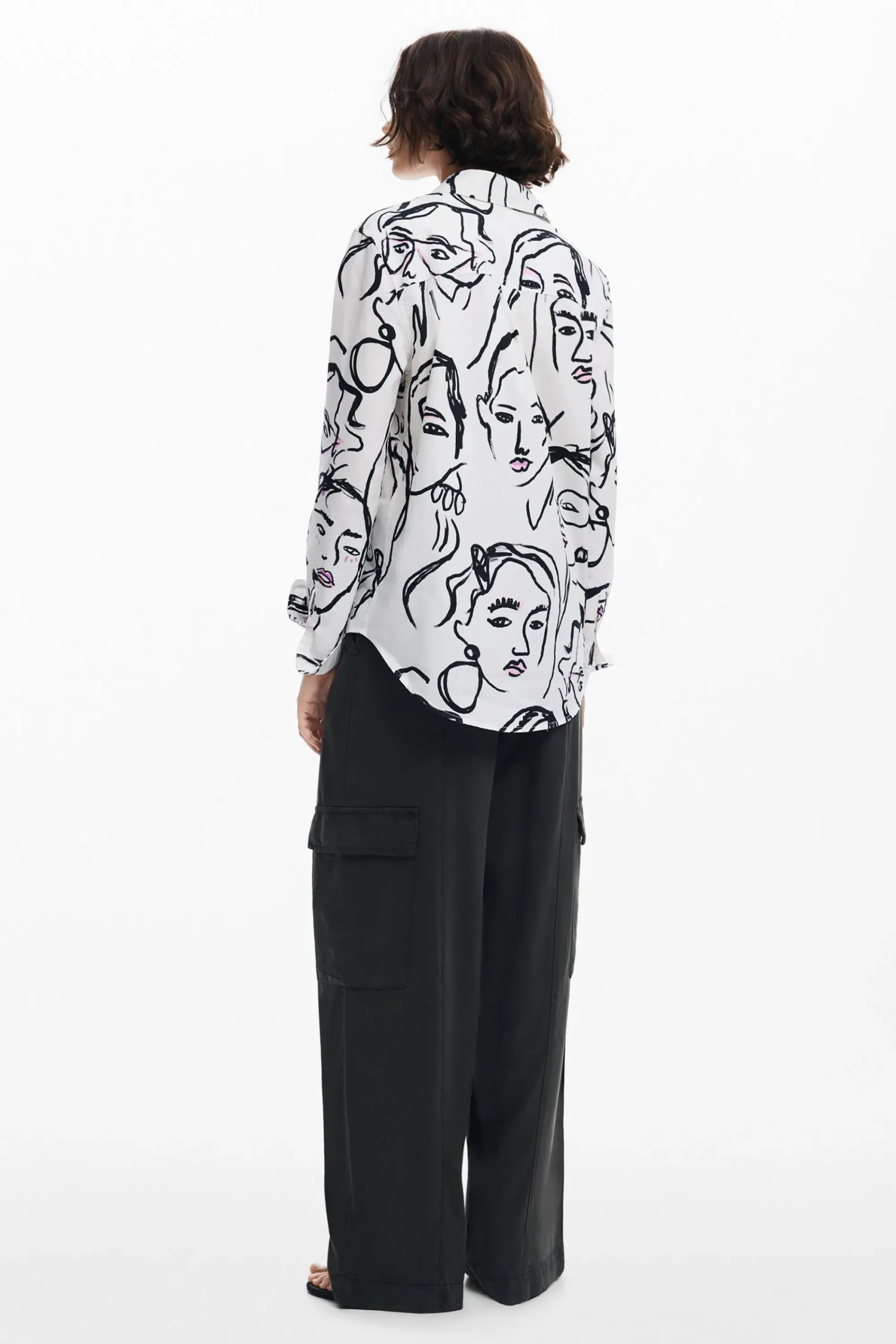 Camisas E Blusas<Desigual Camisa estampada com rostos