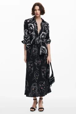 Camisas E Blusas<Desigual Camisa estampada com rostos