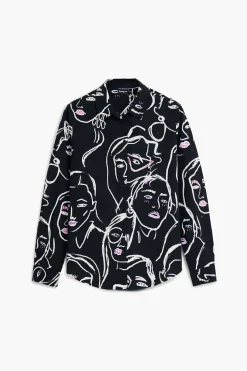 Camisas E Blusas<Desigual Camisa estampada com rostos