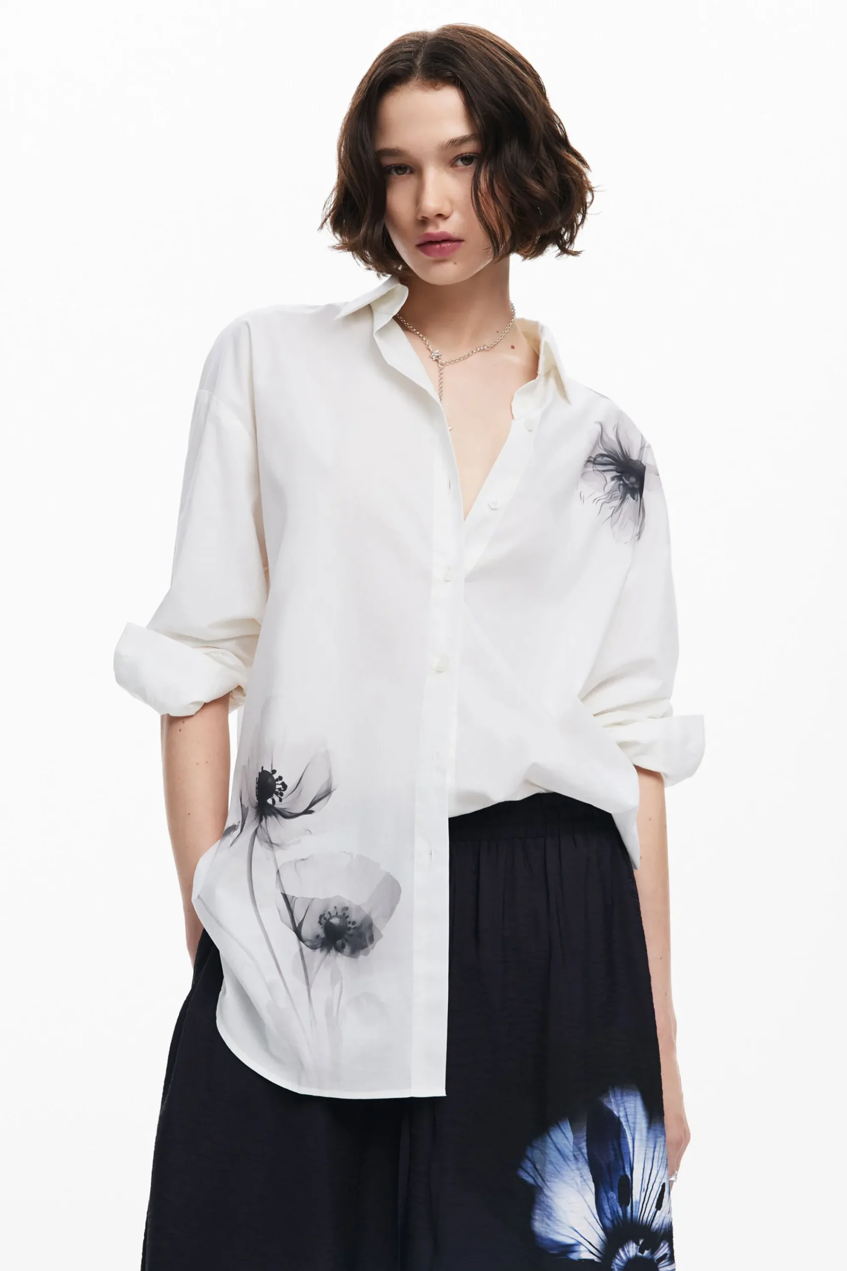 Camisas E Blusas<Desigual Camisa estampada de papoulas