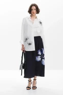 Camisas E Blusas<Desigual Camisa estampada de papoulas