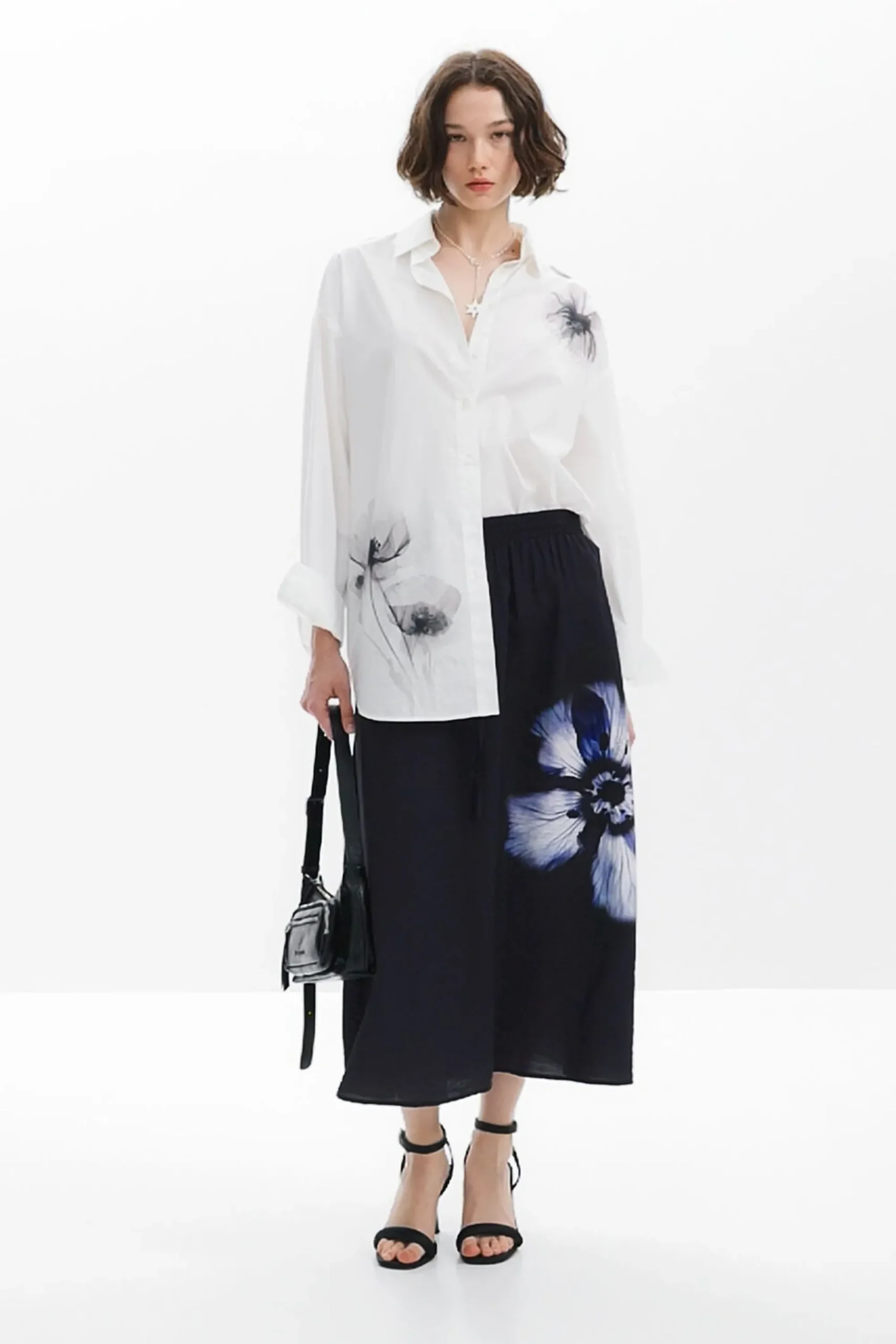 Camisas E Blusas<Desigual Camisa estampada de papoulas