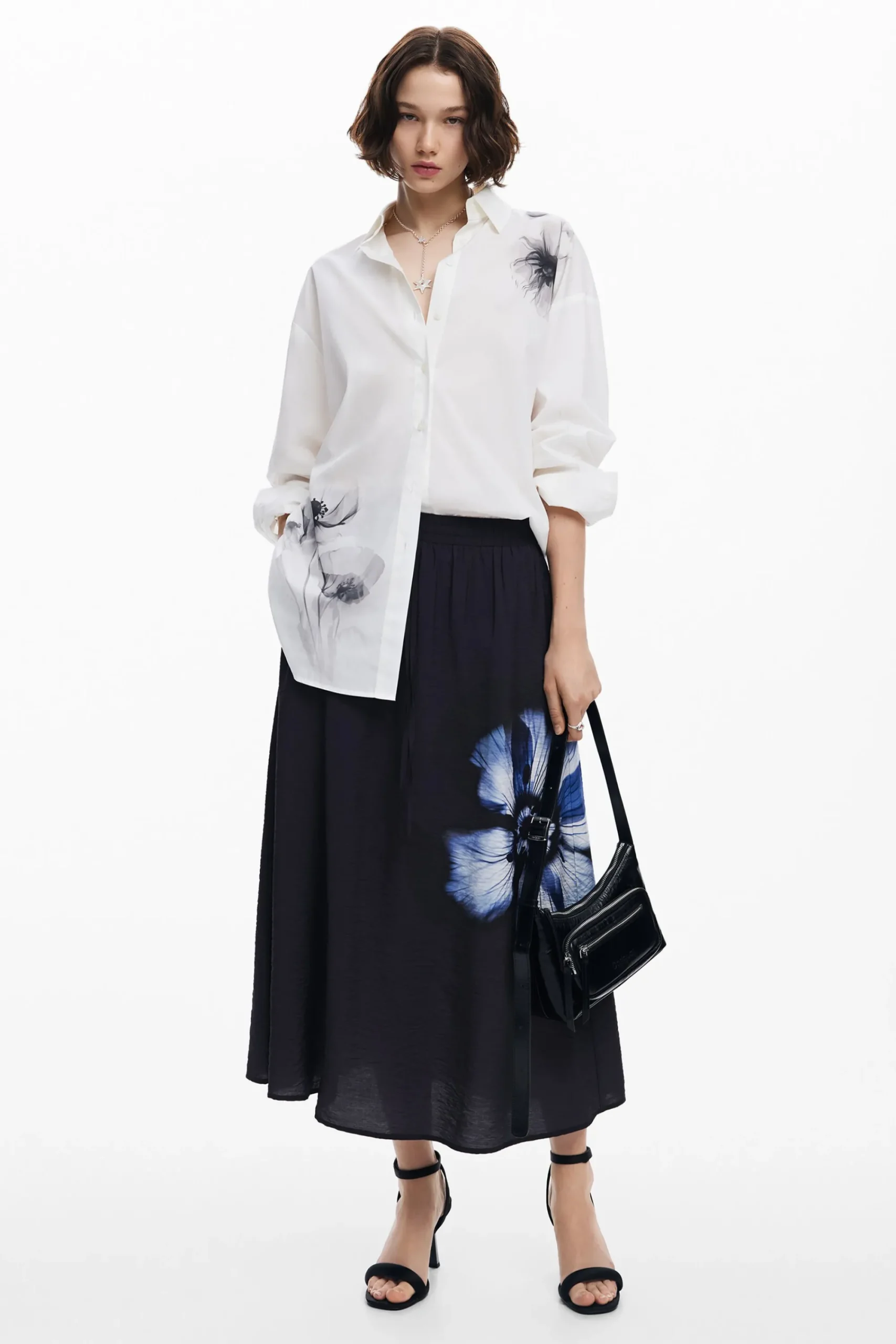 Camisas E Blusas<Desigual Camisa estampada de papoulas