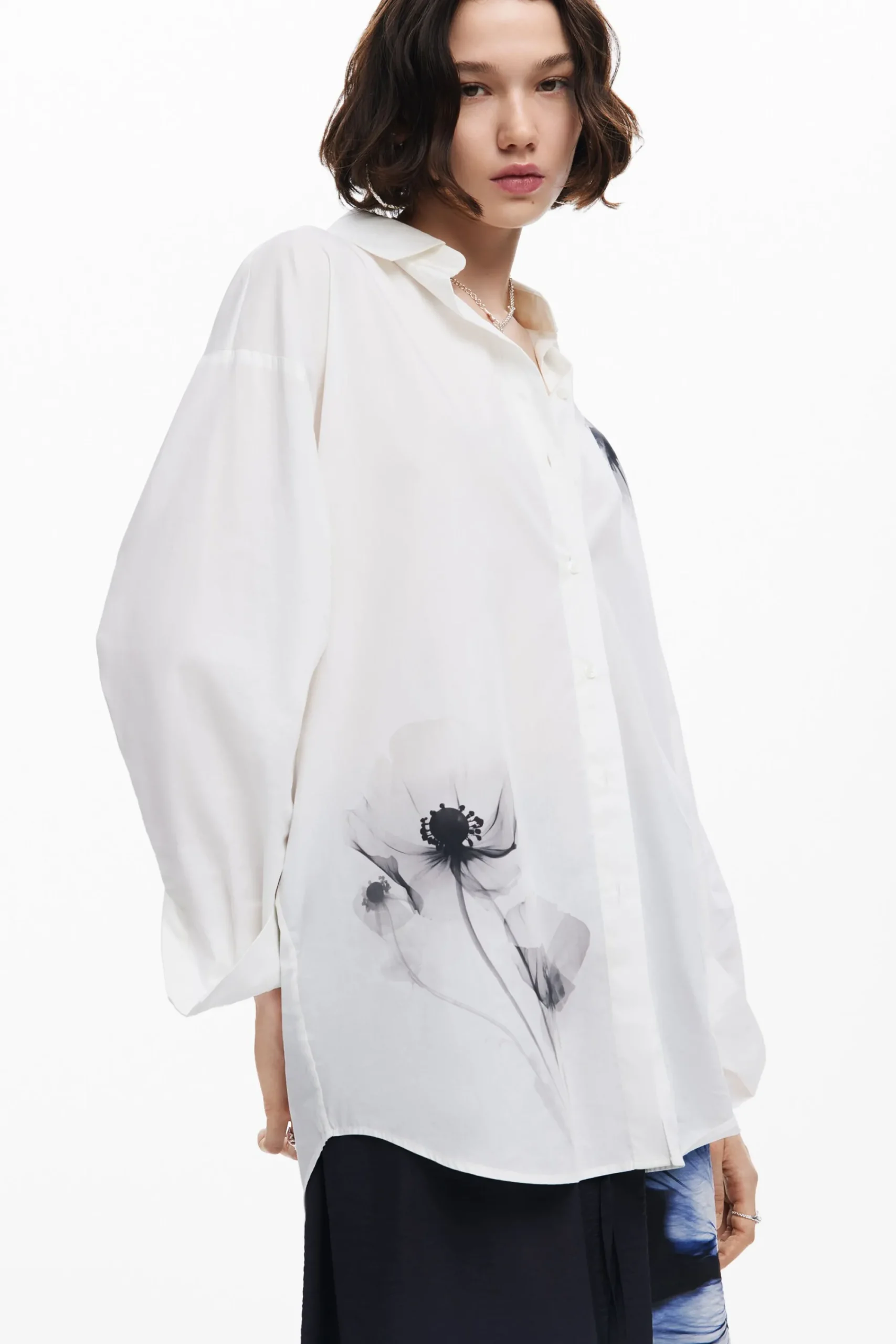 Camisas E Blusas<Desigual Camisa estampada de papoulas