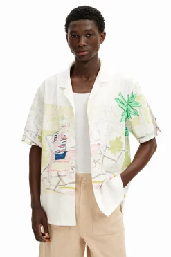 T-shirts|Camisas<Desigual Camisa estampada em aquarela