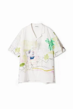 T-shirts|Camisas<Desigual Camisa estampada em aquarela