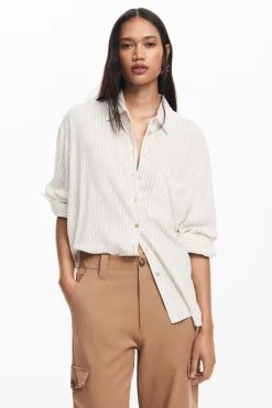Camisas E Blusas<Desigual Camisa estampada listrada