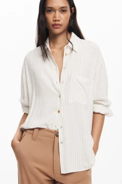 Camisas E Blusas<Desigual Camisa estampada listrada