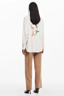 Camisas E Blusas<Desigual Camisa estampada listrada