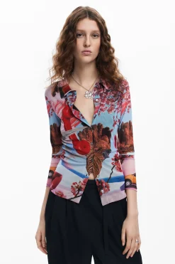 Camisas E Blusas|T-shirts<Desigual Camisa estampada M. Christian Lacroix