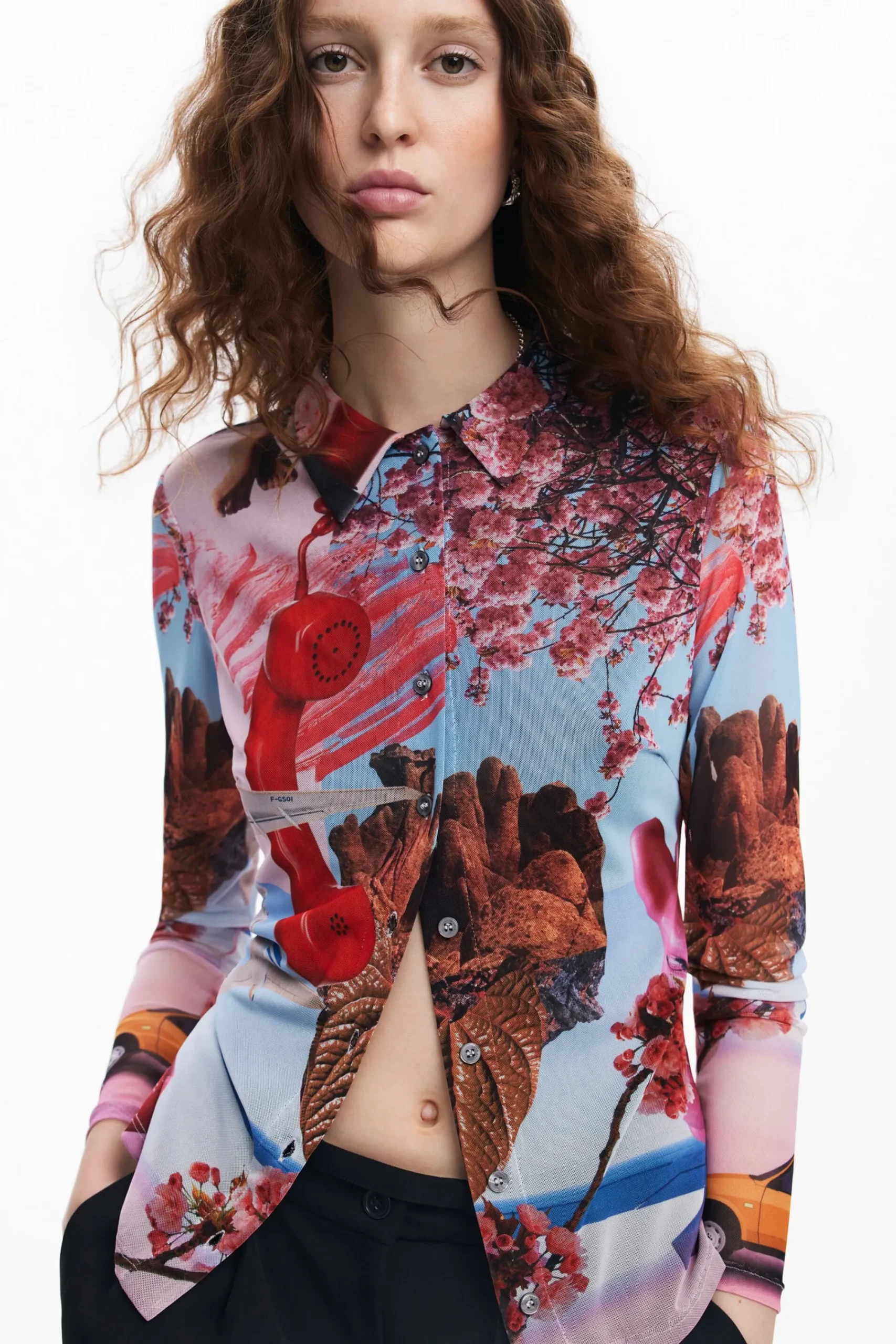 Camisas E Blusas|T-shirts<Desigual Camisa estampada M. Christian Lacroix