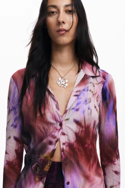 Camisas E Blusas|T-shirts<Desigual Camisa estampada tie-dye