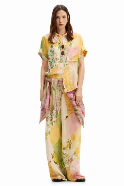 Camisas E Blusas<Desigual Camisa floral com patchwork