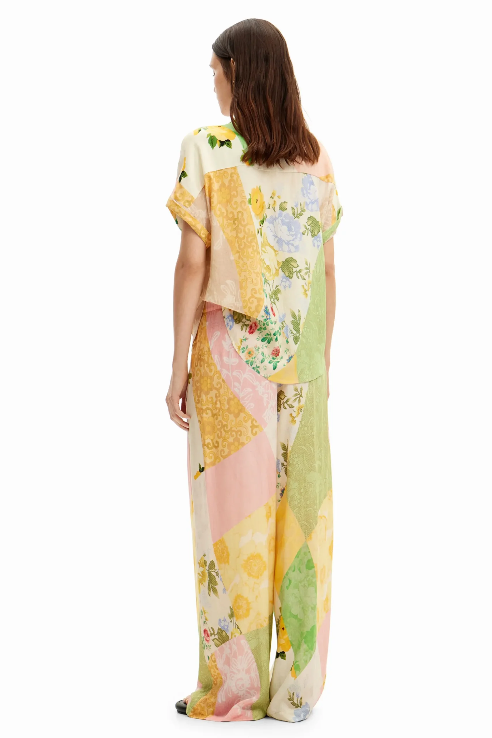 Camisas E Blusas<Desigual Camisa floral com patchwork