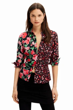 Camisas E Blusas<Desigual Camisa franzida flores