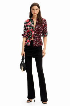 Camisas E Blusas<Desigual Camisa franzida flores