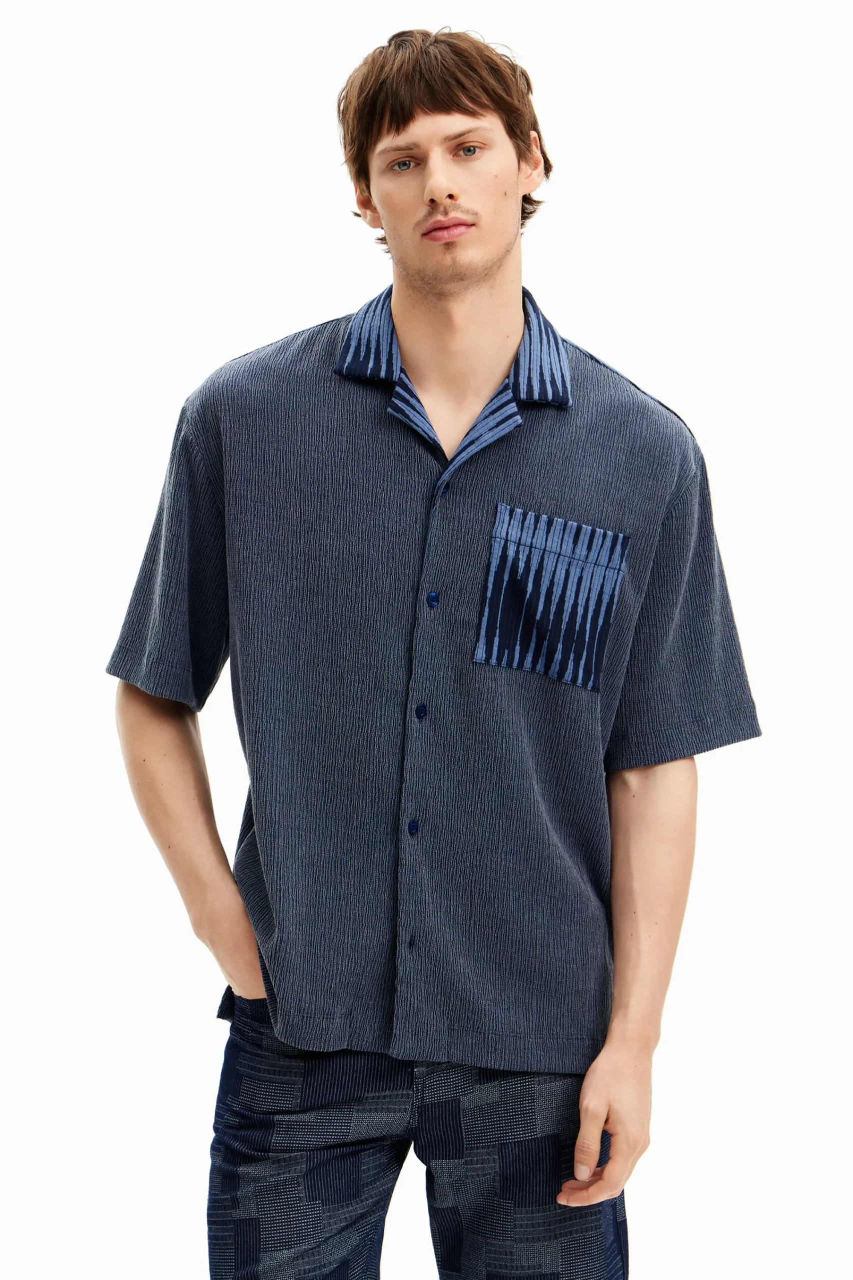 T-shirts|Camisas<Desigual Camisa híbrida tecido