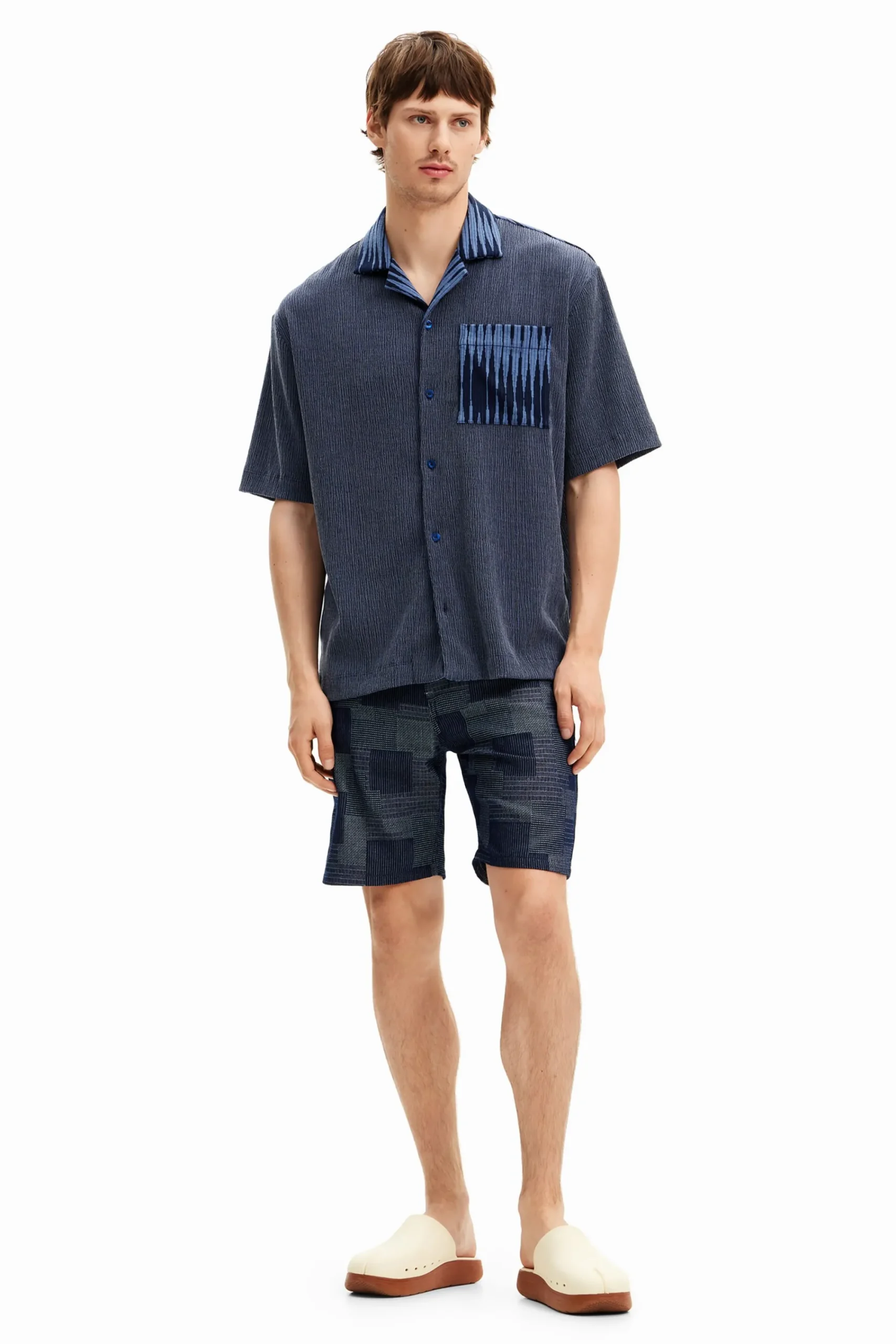 T-shirts|Camisas<Desigual Camisa híbrida tecido
