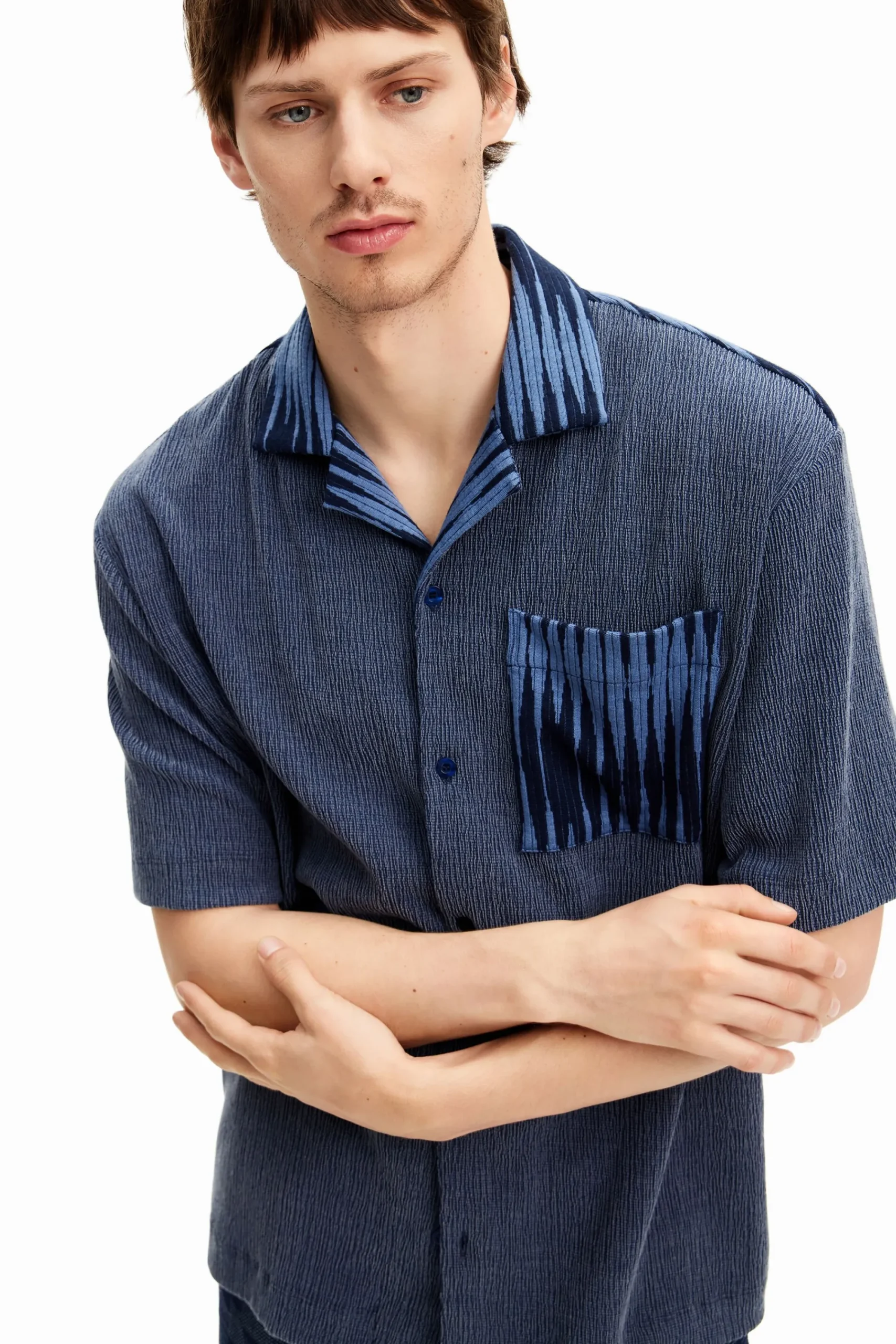 T-shirts|Camisas<Desigual Camisa híbrida tecido