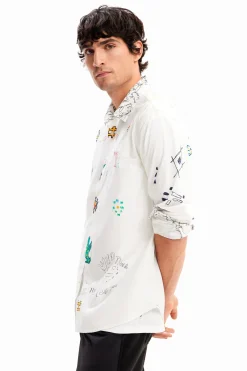 T-shirts|Camisas<Desigual Camisa ilustrada com mensagens
