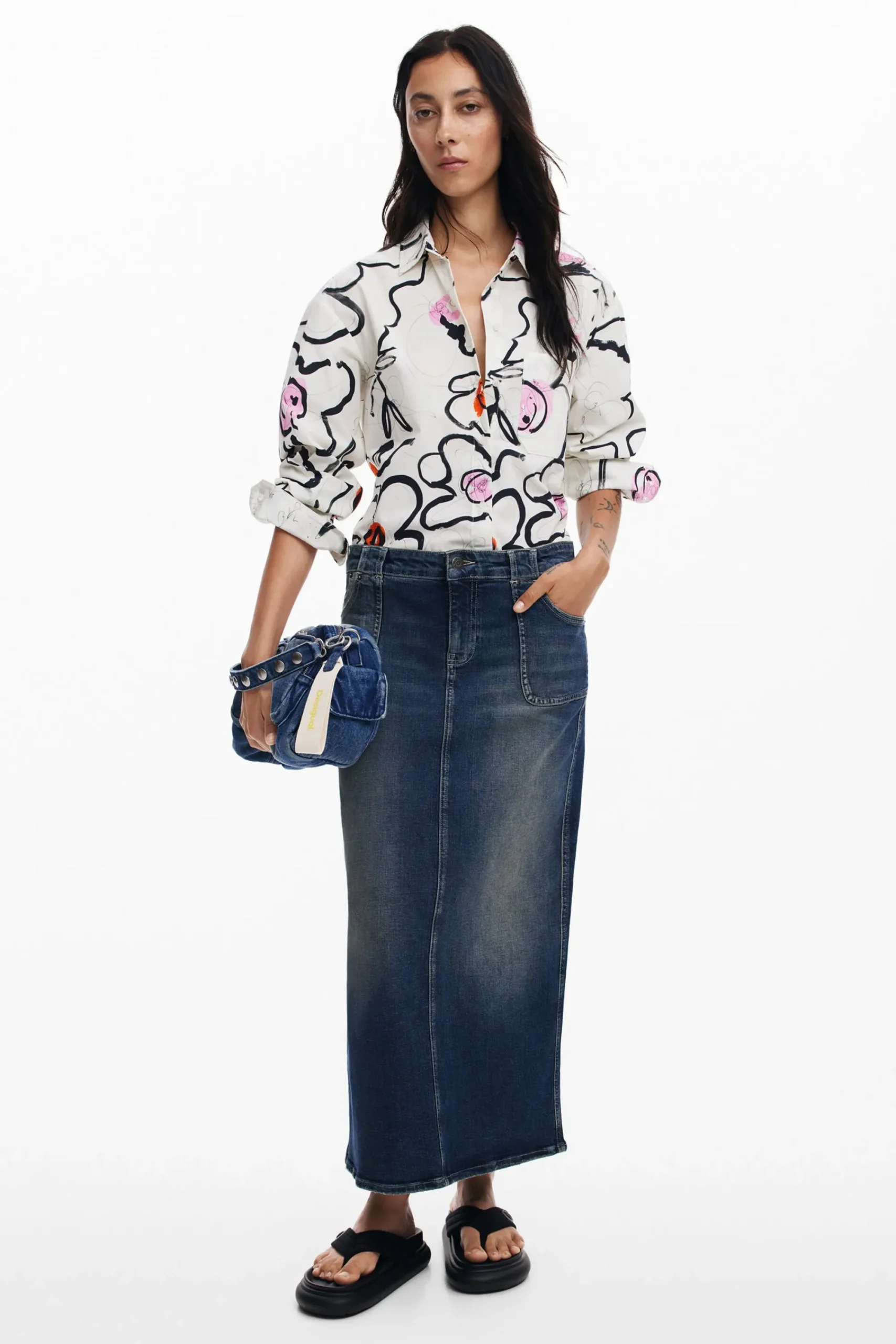 Camisas E Blusas<Desigual Camisa leve com flores
