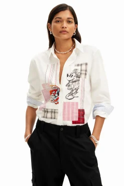Camisas E Blusas<Desigual Camisa patchwork Mickey Mouse
