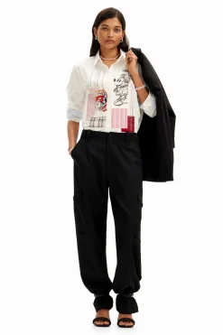 Camisas E Blusas<Desigual Camisa patchwork Mickey Mouse