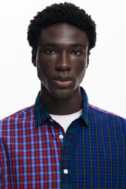 T-shirts|Camisas<Desigual Camisa patchwork xadrez