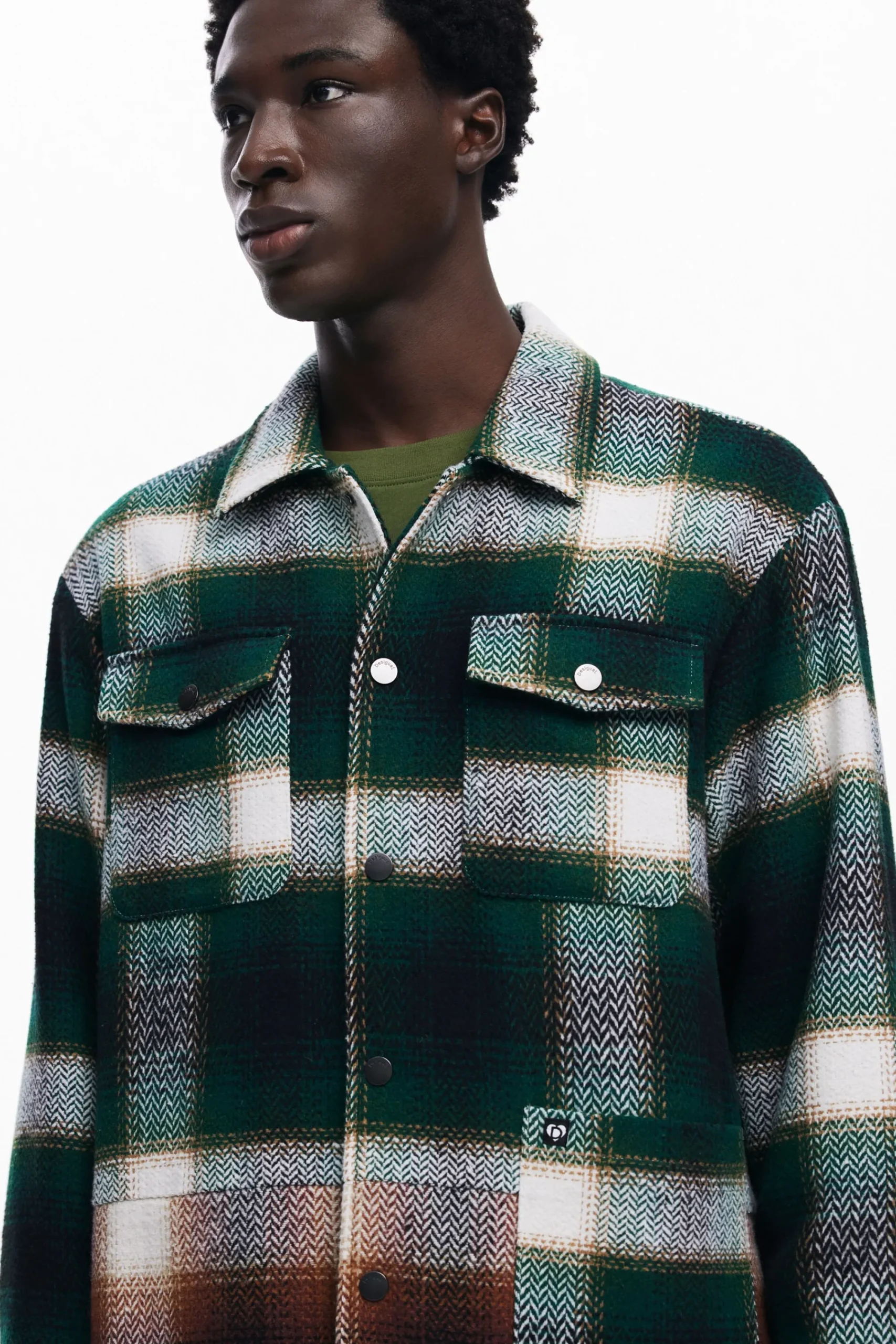 Casacões E Casacos<Desigual Camisa xadrez