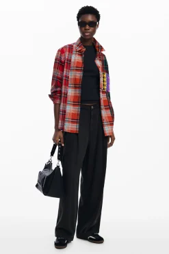 Camisas E Blusas<Desigual Camisa xadrez com patch