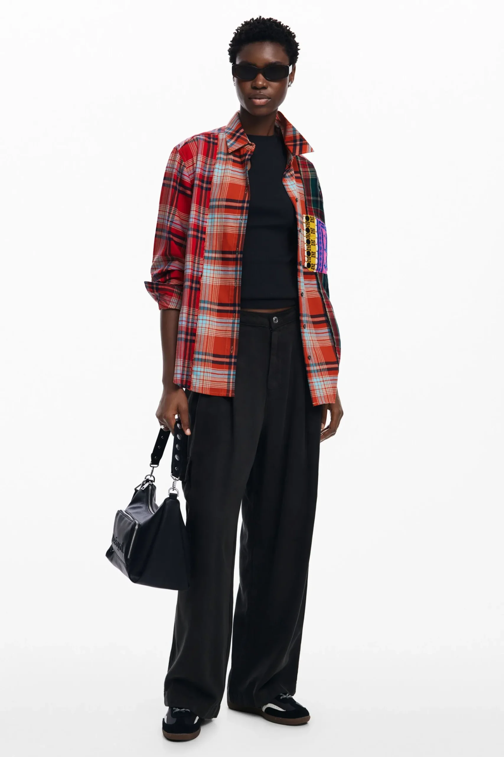 Camisas E Blusas<Desigual Camisa xadrez com patch