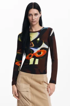 Camisas E Blusas|T-shirts<Desigual Camiseta artística