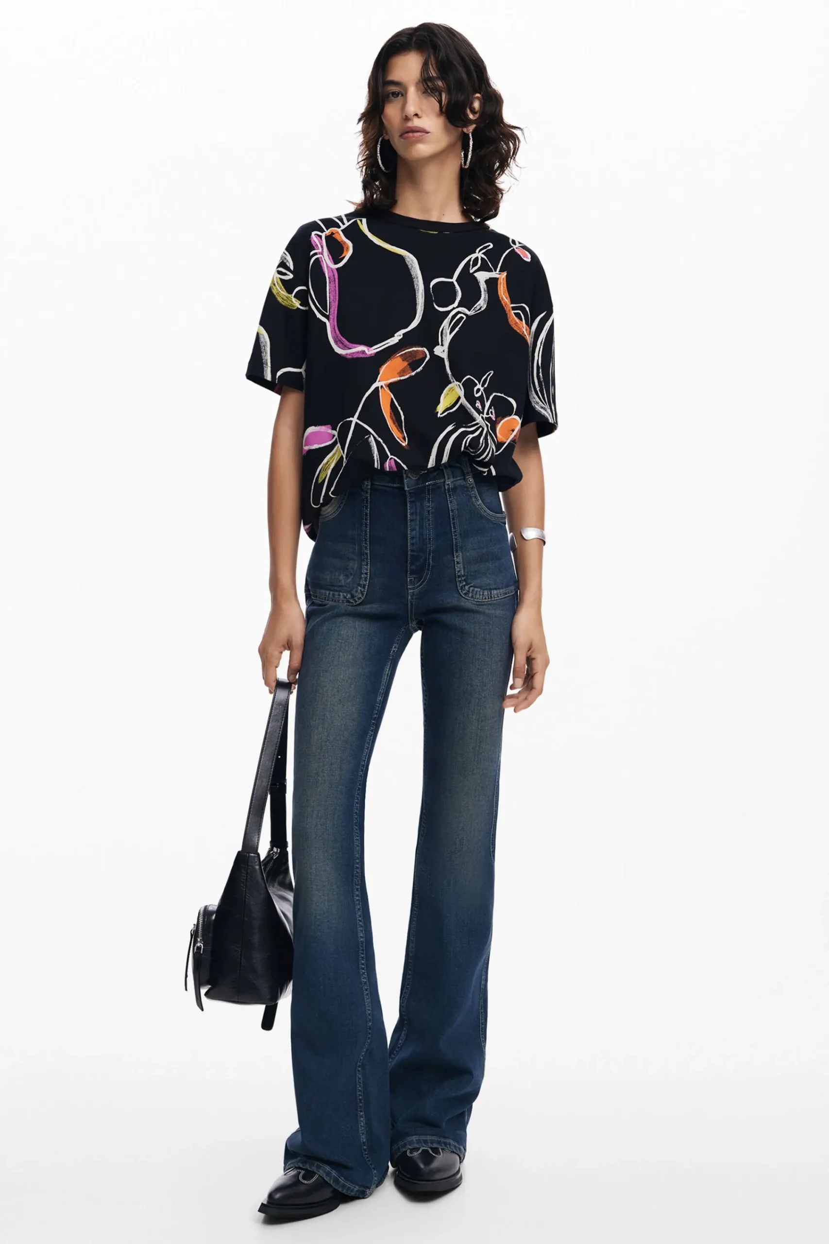 Camisas E Blusas|T-shirts<Desigual Camiseta artística