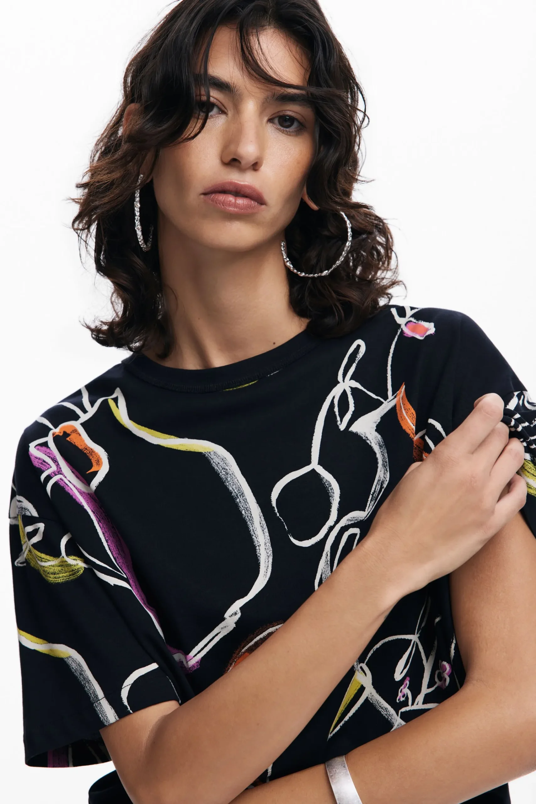 Camisas E Blusas|T-shirts<Desigual Camiseta artística